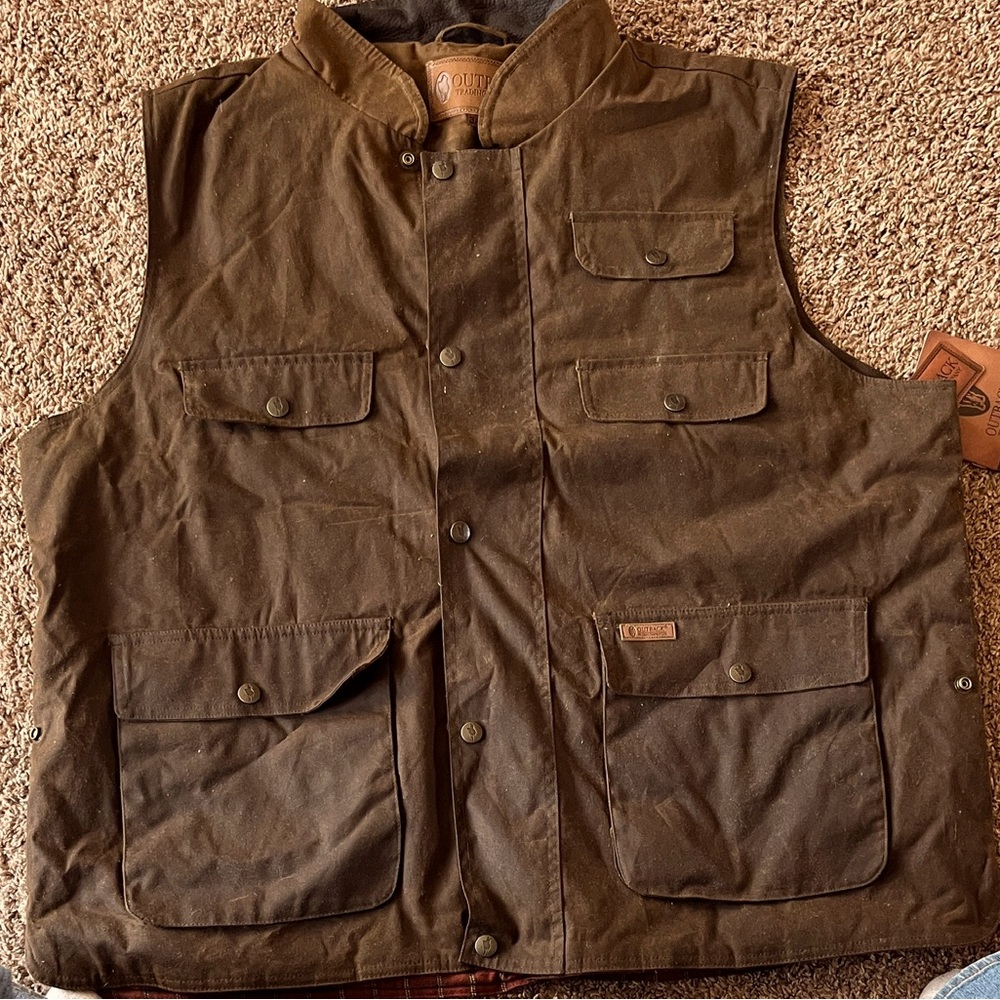 NWT Outback Trading Company Oilskin Overlander Vest Jacket Mens 3X